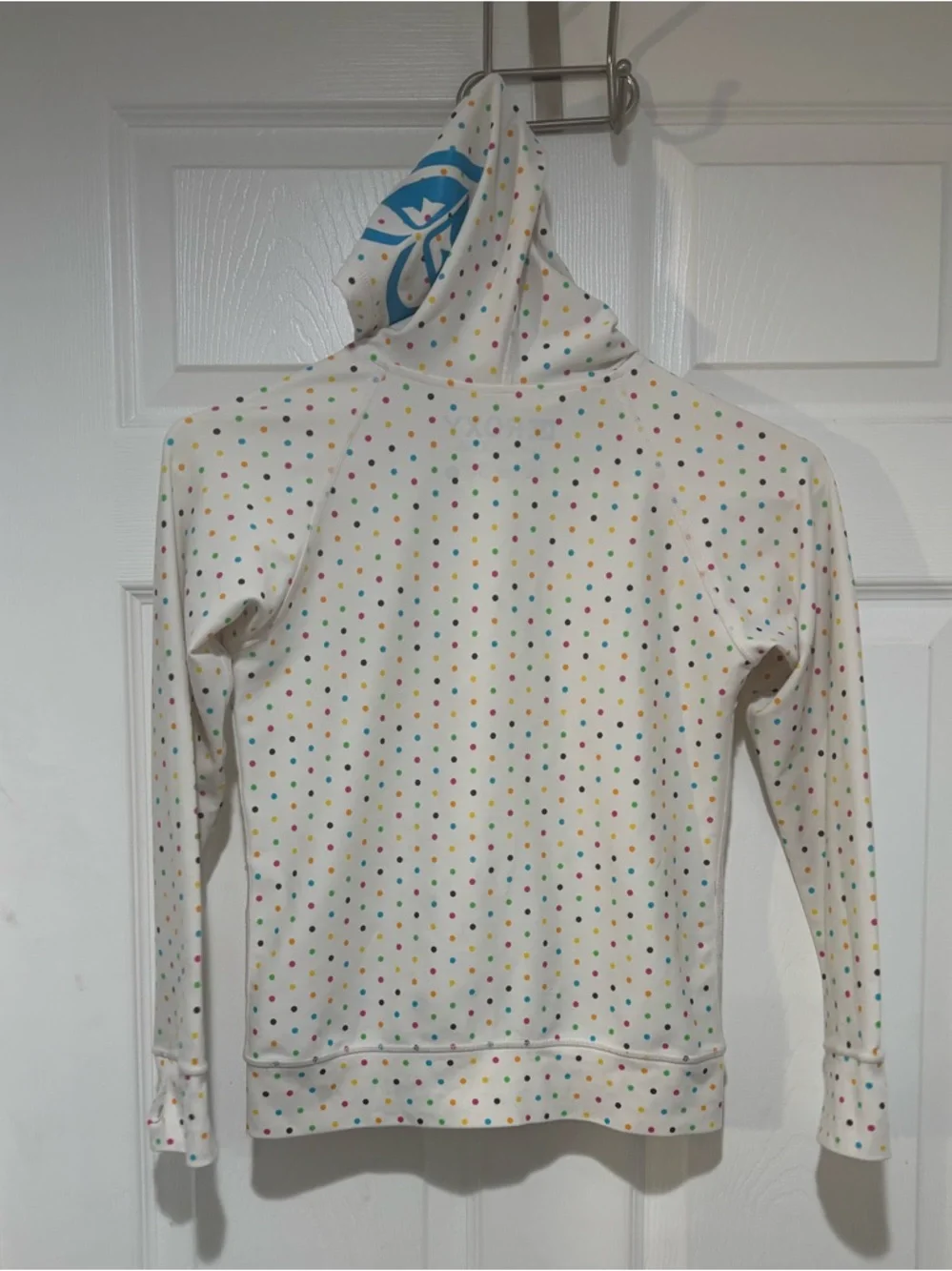 ROXY Girls Polka Dot Full Zip Hooded Rashguard